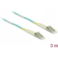 DeLOCK Premium LC/UPC Duplex optical fiber kabel | OM3 | LSZH | turquoise | 3 meter