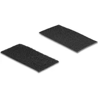 DeLOCK Hook-and-loop pad self-adhesive L 100 mm x W 50 mm set 10 pcs black