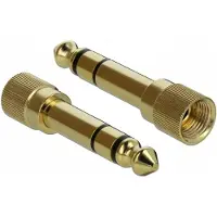 DeLOCK 3,5mm Jack spiraalkabel met schroefbare 6,35mm Jack adapters | 1 meter