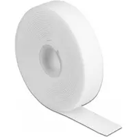 DeLOCK Hook-and-loop tape on roll L 3 m x W 20 mm white