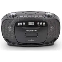 Thomson RK200CD FM-radio en CD Speler met Cassettedeck Recorder - Zwart