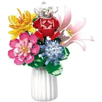 WOMA Bloemenpakket Speelgoed Set Geschikt Voor LEGO - Bloemen Boeket - Vanaf 6 Jaar - Bouwpakket - STEM Speelgoed - Speelset - Bouwspeelgoed - Inclusief Handleiding - 6 in 1