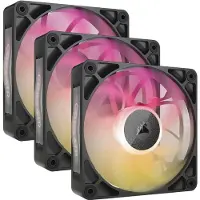 Corsair iCUE Link RX120 MAX RGB Starter Kit - Ventilatorhuis - 120 mm - zwart (pak van 3)