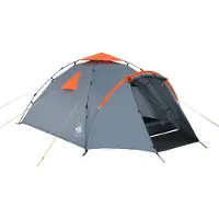 DS Produkte Pop Up Familietent Kattenbak Tent 3 Persoons Tent Camping Festival Grijs 220 x 220 x 130 cm