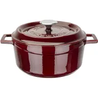 Lava Geëmailleerde Gietijzeren Braadpan met Deksel - Ø 24 cm - 4,49 L - Geschikt voor Inductie en Oven