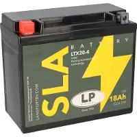 Landport AGM SLA batterij, 12V, 18Ah, geschikt als startaccu voor motorfietsen, model MS LTX20-4