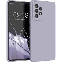 Kwmobile telefoonhoesje geschikt voor Samsung Galaxy A53 5G - Hoesje met siliconen coating - Smartphone case in pastel-lavendel