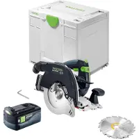 Festool HKC 55 KEB-Basic accu-cirkelzaag 18 V 160 mm borstelloos + 1x accu 5,0 Ah + Systainer - zonder oplader