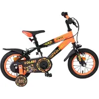 Volare Strike Kinderfiets - Jongens - 12 inch - Zwart Oranje - Twee Handremmen