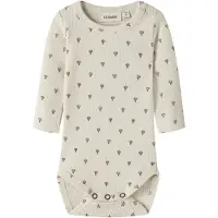Name it BABY gebreide romper met print - ecru Jongens/Meisjes Stretchkatoen Ronde hals - maat 68