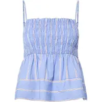 Pieces Top 'PCPhilipa' hemelsblauw / donkerrood / wit