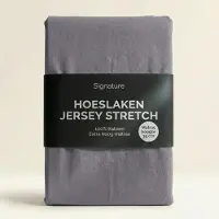 Signature Hoeslaken - Katoen Jersey Stretch - Extra Hoog - Zilver