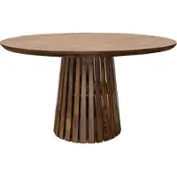 Kick Collection eettafel Jude - Ronde tafel - Uniek designpoot - Bruin