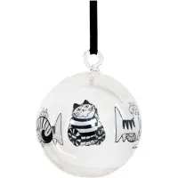 Pluto Lisa Larson katten kerstbal White-black