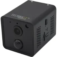 Technaxx TX-190, IP-beveiligingscamera, voor binnenshuis, draadloos, intern gebruik, geschikt voor plaatsing op een tafel of aan de muur, zwart