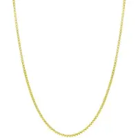 Lucardi Dames plated Ketting venetiaans - Echt Zilver - Ketting - Cadeau - 42 cm - Goudkleurig