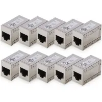 Digitus AT-AG-8-8-C6S-10 Afgeschermde CAT 6 Modulaire Koppelingen 10 Stuks Zilver