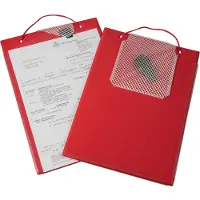 Eichner Hoes voor besteldocument en sleutel Edge - voor A4 formaat - met sleutel vak - B 230 x D 5 x H 330 mm - rood - 10 stuks