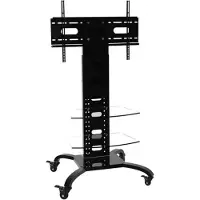 Techly ICA-TR8 Mobiele TV Stand 32-70" tot 40kg verstelbaar 2 planken