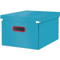 Leitz Cosy Click & Store Middelgrote A4 Opbergdoos - 85% Gerecycled Karton - Opvouwbare Archiefdoos met Deksel - 28.1 x 20 x 37 Cm (BxHxD) - Sereen Blauw