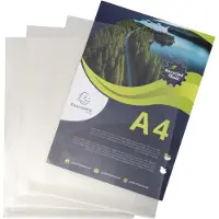 Exacompta 10x 100 insteekmappen L-vorm Forever gerecyclede PP 12/100e - Transparant - 58320E