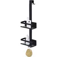 Wenko Doucherek Bribano Duo Zwart RVS 71cm