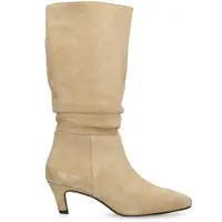 Manfield Beige suède laarzen | Maat 36