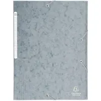 Exacompta 3-flap mappen 17110H Grijs Geplastificeerd karton 24 x 32 cm 25 Stuks