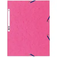 Exacompta 25x Elastomap 3 kleppen in glanskarton 400g/m2 - A4 - Roze - 55520E