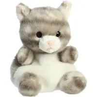 Aurora 33614 Palm Pals zilveren Kitty Cat 5In zacht speelgoed grijs en wit
