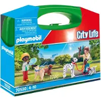Playmobil La maison traditionnelle 70530 Valisette Enfants et chiens