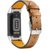 INF Fitbit Charge 5 armband echt leer Bruin
