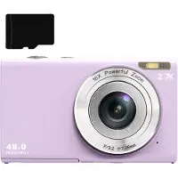 INF Digitale camera 48MP 2,7K FHD 16x digitale zoom, webcam, autofocus LightPurple