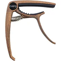 INF Gitaarcapo in zinklegering voor akoestische gitaren Dark wood color
