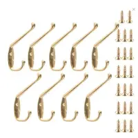 INF 9-pack metalen wandhaken, dubbele pin Gold