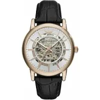 Emporio Armani AR60007 Automatisch Zwart Leer Herenhorloge