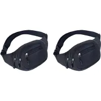 INF Heuptas met meerdere vakken - Zwart 2-Pack