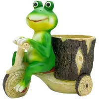 Semoic Inhoud: Kikker die een kar trekt - decoratie, Beeldje, Dier Fl