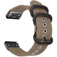 INF Canvas Quick Release Horlogeband voor Garmin Fenix 7, 6, 5 Serie Green