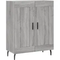 vidaXL Hoge kast 69,5x34x180 cm bewerkt hout grijs sonoma eikenkleurig