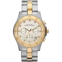 Marc Jacobs Stijlvol MBM3177 dameshorloge - tweekleurig roestvrij staal
