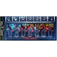 Hot toys Figuur MMSC005-MMSC012 - Marvel Comics - Iron Man 3 - Iron Man Hall Of Armor Miniature Collectible