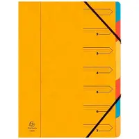 Exacompta Sorteermap 54079E A4 Gewafeld karton Geel 24,5 (B) x 0,5 (D) x 32 (H) cm Pak van 12