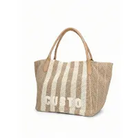 Custo Barcelona Handtas voor dames, model Seraphina, van echt leer met een gaasstructuur, in off-white kleur
