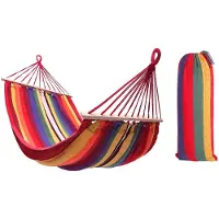 REA - hangmat met spreidstok 1-persoons 80cm - 480144B geel 250x90