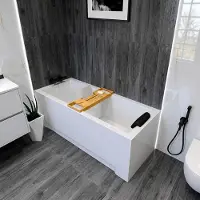 Badland MODERN ligbad 150 x 70 cm wit met hoofdsteun