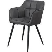 En.casa Eetkamerstoel Birmingham kuipstoel 81x57x53 cm donkergrijs en zwart []