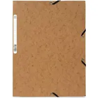 Exacompta 25x Elastomap 3 kleppen in glanskarton 400g/m2 - A4 - Tabac - 55524E