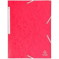 Exacompta 3-flap mappen 17109H Rood Geplastificeerd karton 24 x 32 cm 25 Stuks