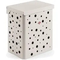 Wesco Wasmand Duo 1 met Inzet | 64 Liter | Duo Wasbox (2x32 Liter) | Metaal - Mat zand | Waskorf